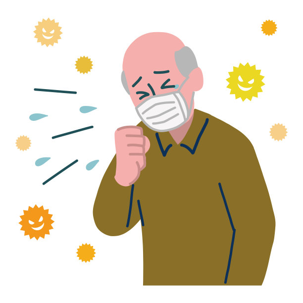 男前辈咳嗽打喷嚏口罩图片下载