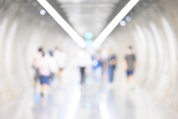抽象模糊的地铁站隧道背景图片下载