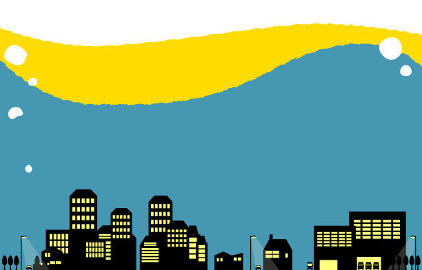 背景材料，简单的城市剪影图片下载