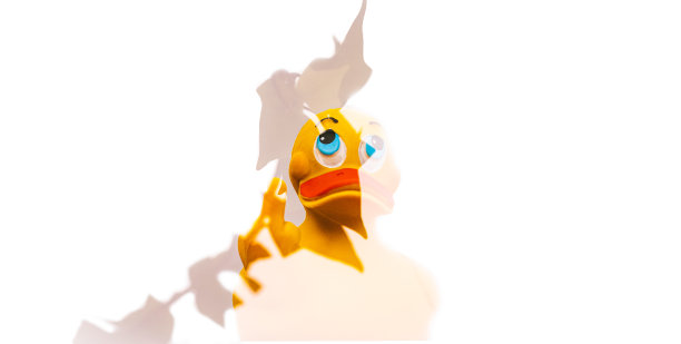 黄色橡皮鸭子的肖像图片下载