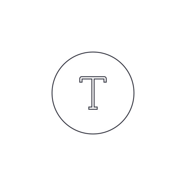 在圆圈中添加字体或文本图标。文本标志的移动概念和网页设计。文本的字体。股票矢量插图孤立的白色背景。图片下载