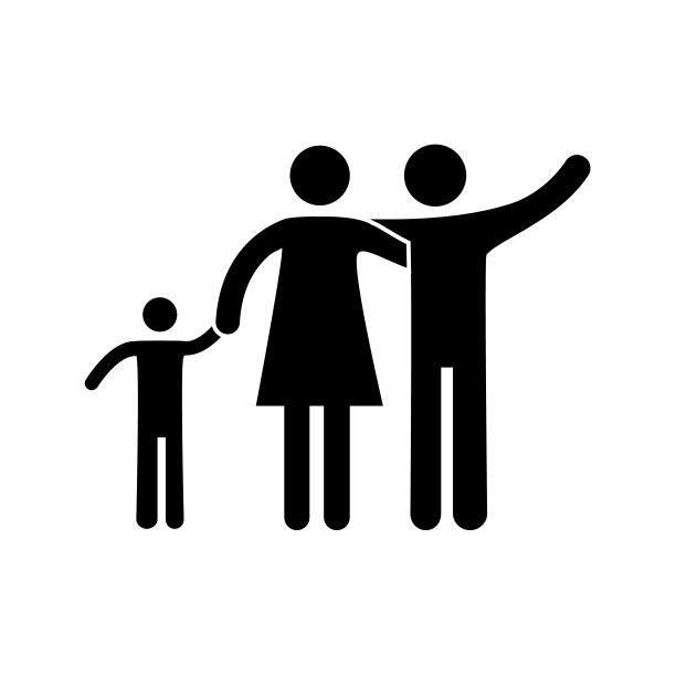 家庭偶像在时尚的公寓风格孤立图片下载