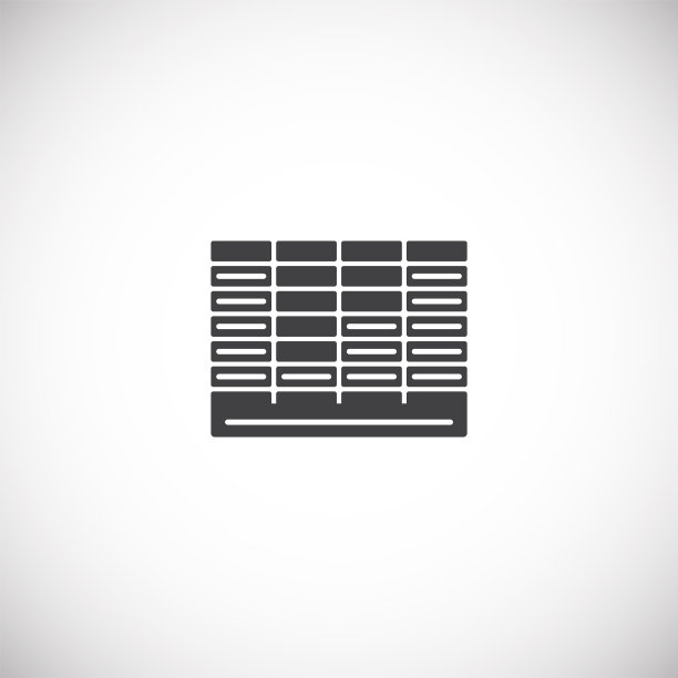 均衡器相关图标设置在图形和网页设计的背景。创意插图概念符号的web或移动应用程序。图片下载