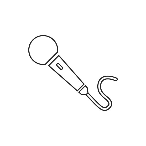 麦克风图标矢量平面插图图片下载