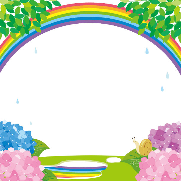 绣球和雨天景观。图片下载