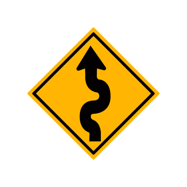 路标。手绘交通标志图标在美国。孤立在白色背景上。矢量插图。每股收益10。图片下载