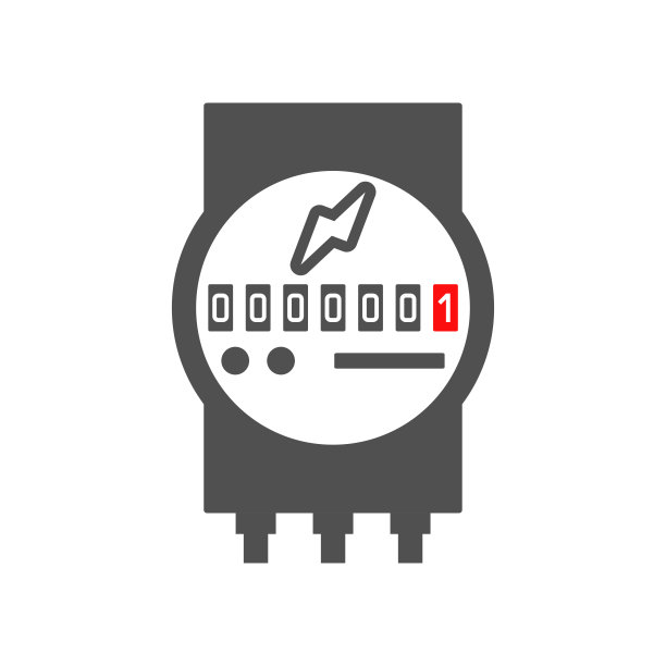 电表图标在平面风格。矢量插图。图片下载