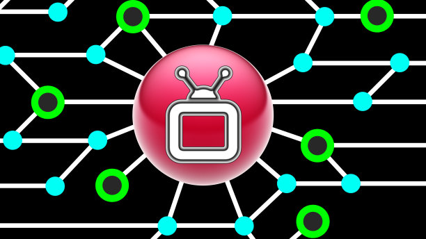 屏幕上的电视图标。图片下载