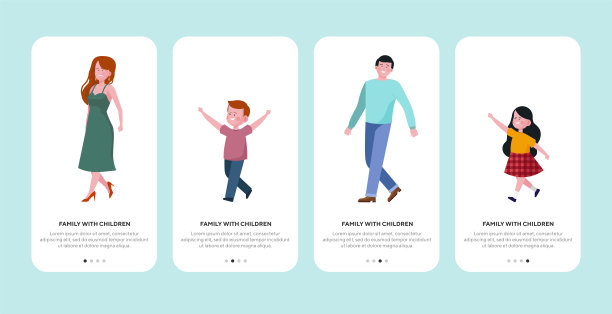 有两个孩子的家庭素材图片