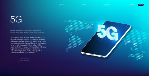 全球网络高速创新连接数据速率技术矢量图5G新型无线互联网wifi连接。素材图片