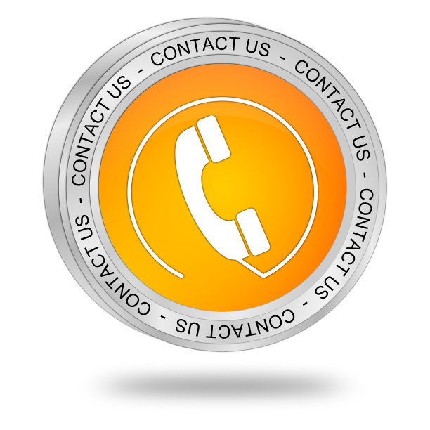 按钮联系我们- 3D插图图片下载