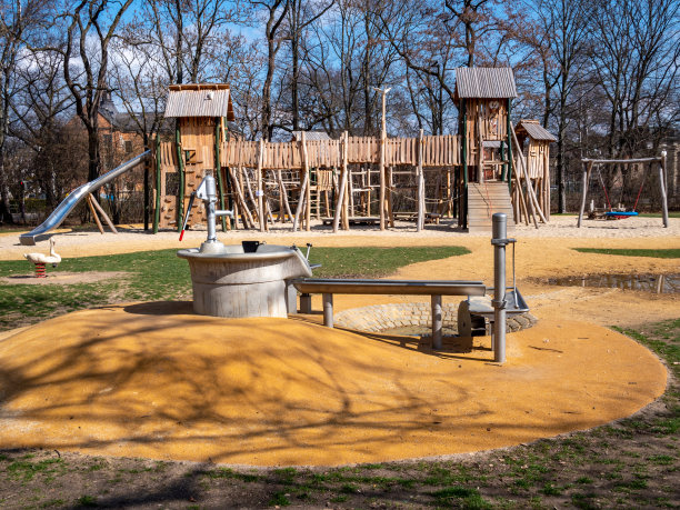 德国的空旷操场背景图片下载