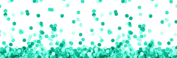 旗帜由薄荷纸屑隔离在白色背景。图片下载