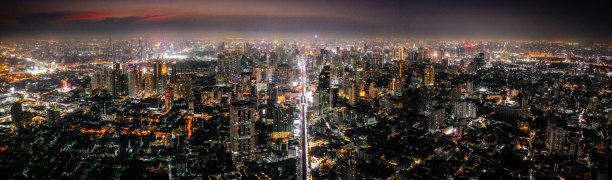 曼谷鸟瞰图，摄于泰国素坤逸和通格勒地区图片下载