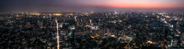 曼谷鸟瞰图，泰国Ekkamai地区图片下载