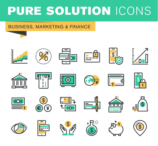 现代细线图标集图片下载