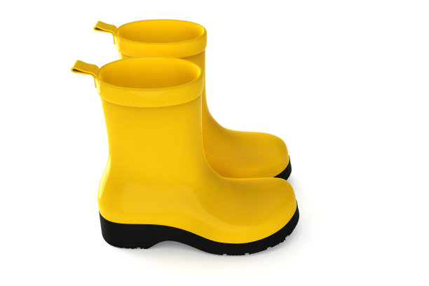 3d渲染黄色橡胶靴库存照片图片下载