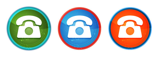 电话图标抽象数字圆形按钮设置插图图片下载