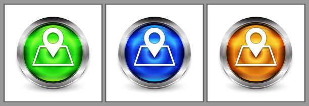 地图点图标现代眼球圆形按钮设置说明图片下载