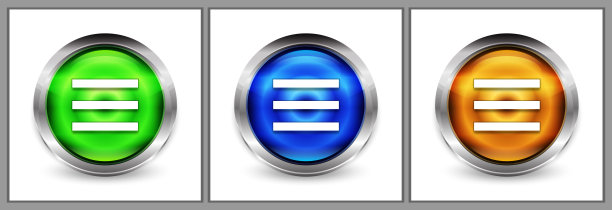 汉堡菜单栏图标现代眼球圆形按钮设置说明图片下载