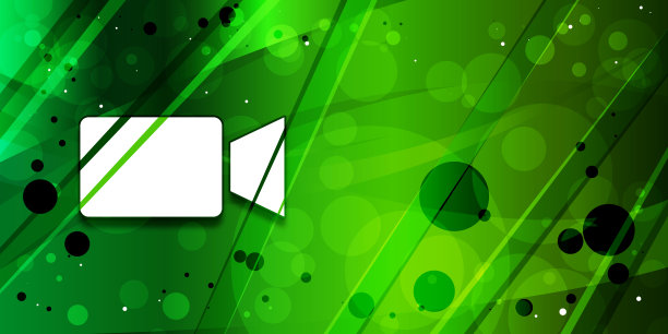 视频摄像机图标时尚抽象银河绿色横幅插图图片下载