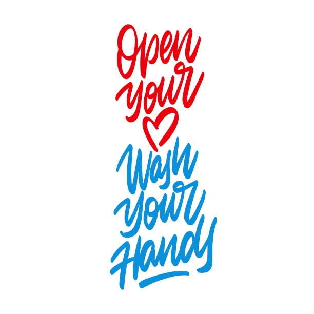 打开您的洗手工具-冠状病毒设计载体、字母、t恤、白色背景上孤立的设计、墙壁贴花、家居艺术装饰、墙壁装饰、报价图片下载