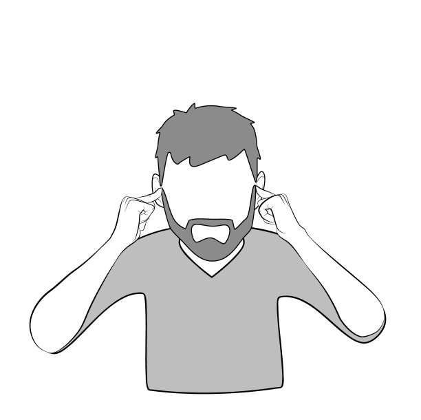 男人捂住耳朵，不愿意听矢量插图图片下载