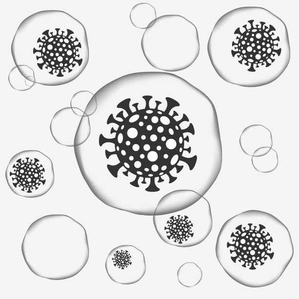 冠状病毒细菌存在于空气或水分子中图片下载