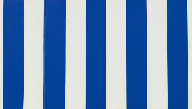 工厂墙蓝白条纹背景质朴的建筑对象图片下载