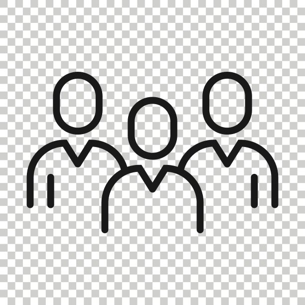 人们交流图标在平面风格。白色背景上的人物矢量插图。合伙企业的概念。图片下载