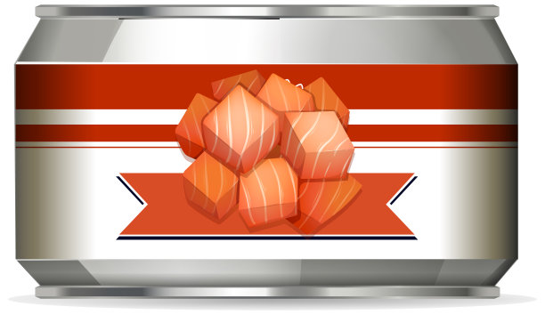 白色背景上的标签设计铝罐图片下载