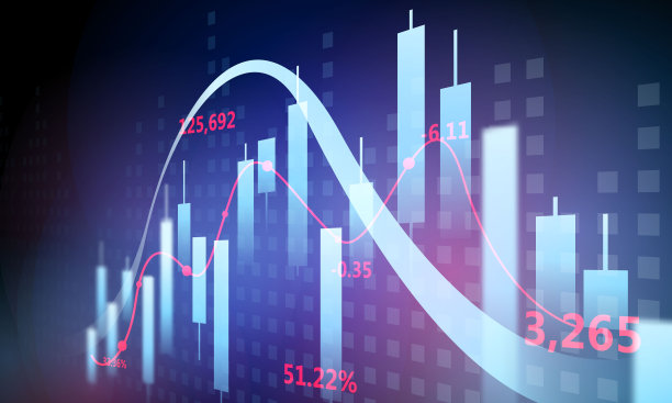 股市崩盘引起的，经济图表用图表、业务和财务概念和报告、抽象的蓝色技术传播概念矢量背景图片下载