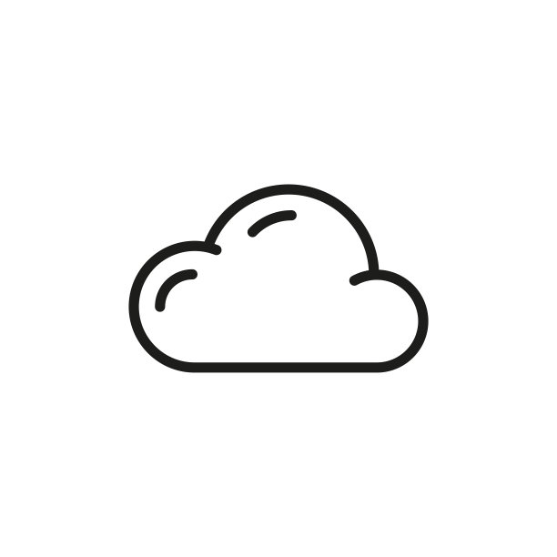 简单的云线图标。图片下载