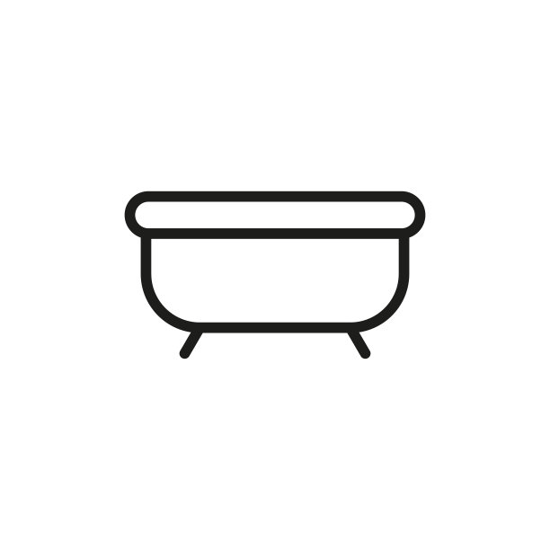 简单的浴线图标。图片下载