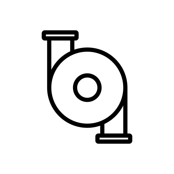 水泵图标矢量轮廓插图
