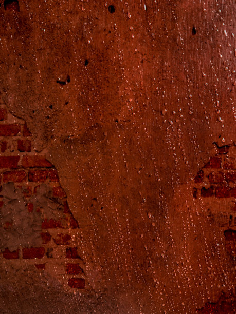 带雨的木门图片下载