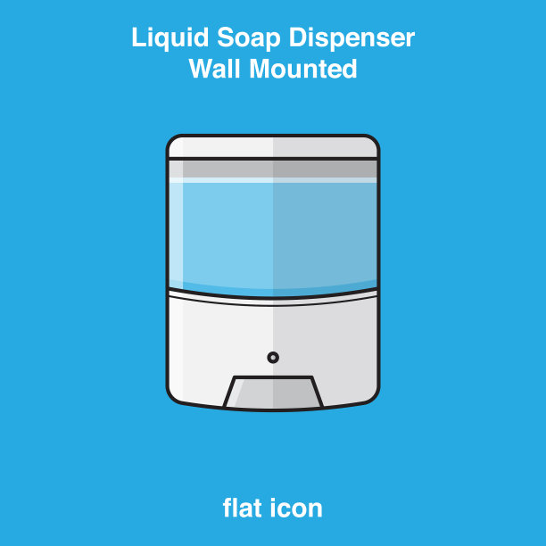 洗手。洗手液。含酒精的手部按摩。外用酒精。壁挂式皂液器。壁挂式手洗容器。防止冠状病毒(Covid-19)图标设计等细菌图片下载