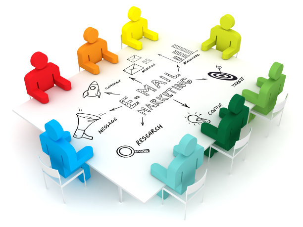 商务团队会议电子邮件营销在线消息团队图片下载