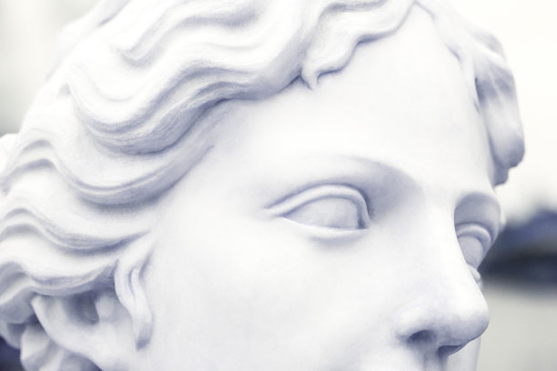 古董雕像四分之三脸图片下载