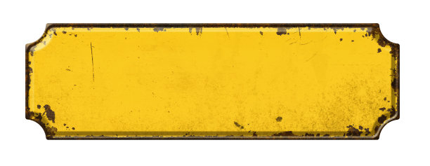 白色背景上空白的老式锡标牌图片下载