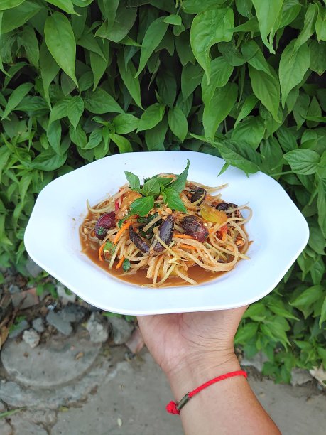 手边有一盘青瓜沙拉。越南安江省图片下载