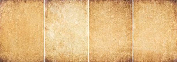 集四张老旧复古纸。古色古香的棕色硬纸板设计图案空白空白复制空间古董背景图片下载