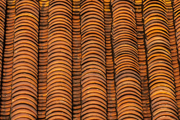 红色屋顶瓦片作为背景图片下载