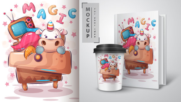 幻想独角兽海报和商品图片下载