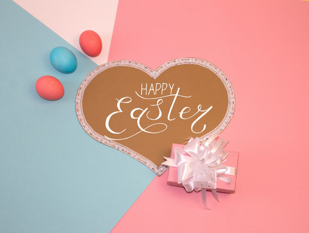 节日贺卡，复活节横幅文字-复活节快乐图片下载