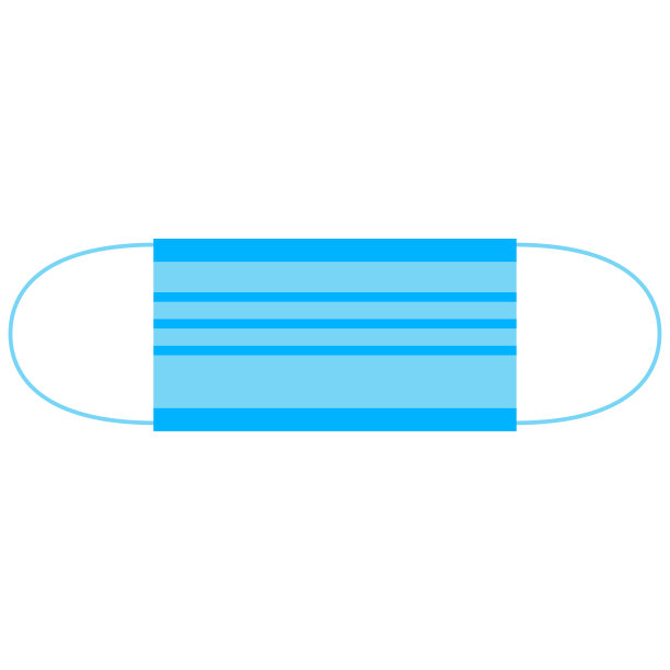 医用口罩图标隔离在白色背景上。图片下载