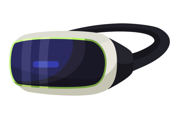 游戏虚拟现实眼镜上隔离白色图片下载