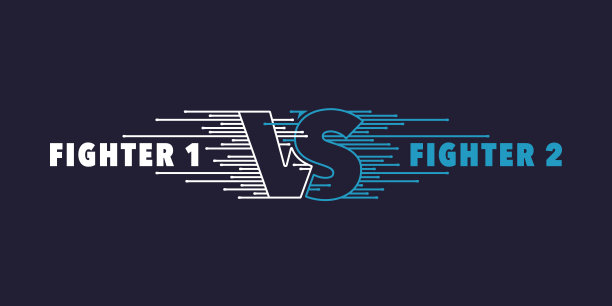 对矢量图标。概念插图，横幅与字versus和模板名称图片下载