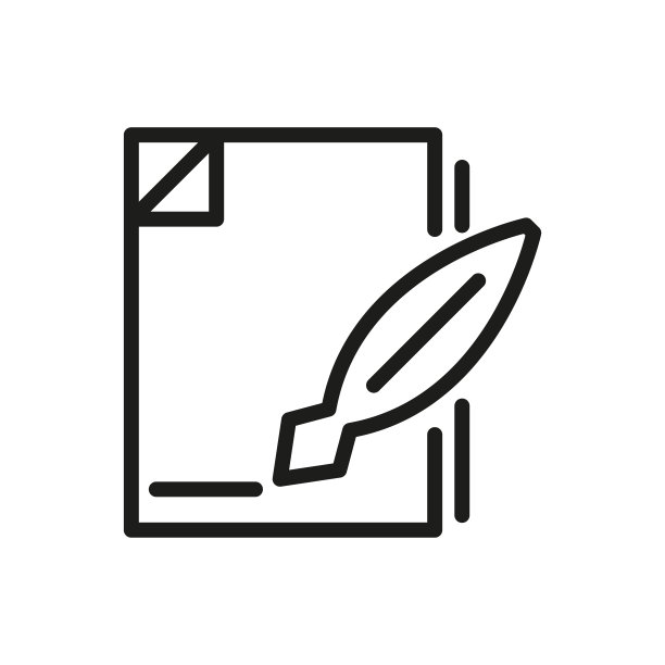 简约合同线稿图标图片下载