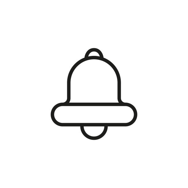 简约铃铛线条图标图片下载
